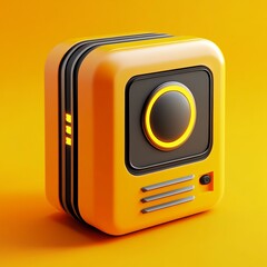 Obraz premium 3D Energy Storage System Icon: Power Retention and Distribution Illustration Logo