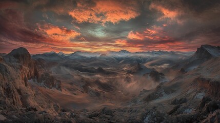 Naklejka premium Stunning and dramatic landscape