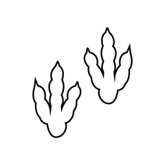 Dinosaur Track vector icon. Dinosaur Footprints illustration sign. trace symbol or logo.
