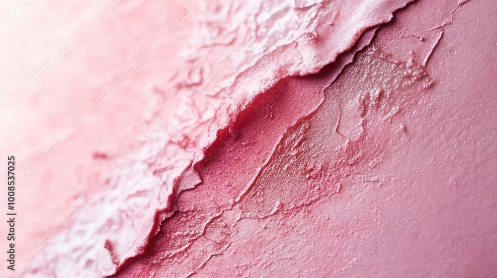 Poster close-up of textured pink surface with unique patterns and layers creates a modern, artistic aesthet