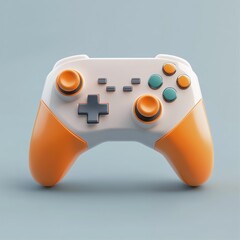3D Game Controller Icon: Essential Gaming Device Illustration Logo
