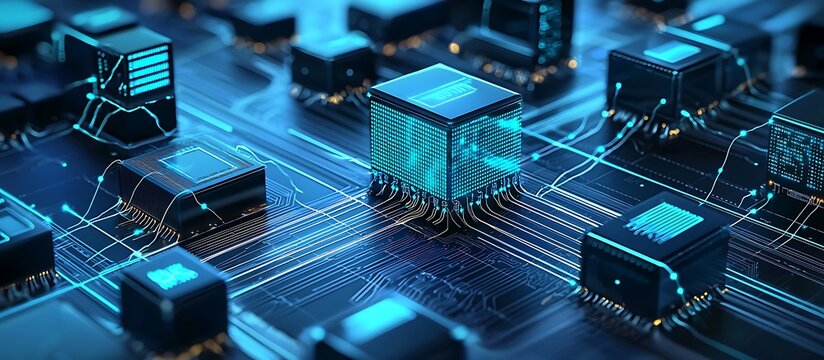 High-resolution diagram of software-defined networking, illustrating data flow within IT infrastructure.