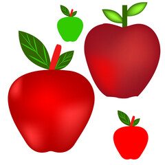 apple vector design food red,green colorful, art, natural