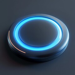 3D Gesture Control Device Icon: Hands Free Interaction Illustration Logo