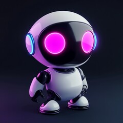3D Intelligent Assistant Icon: Smart AI Helper Illustration Logo