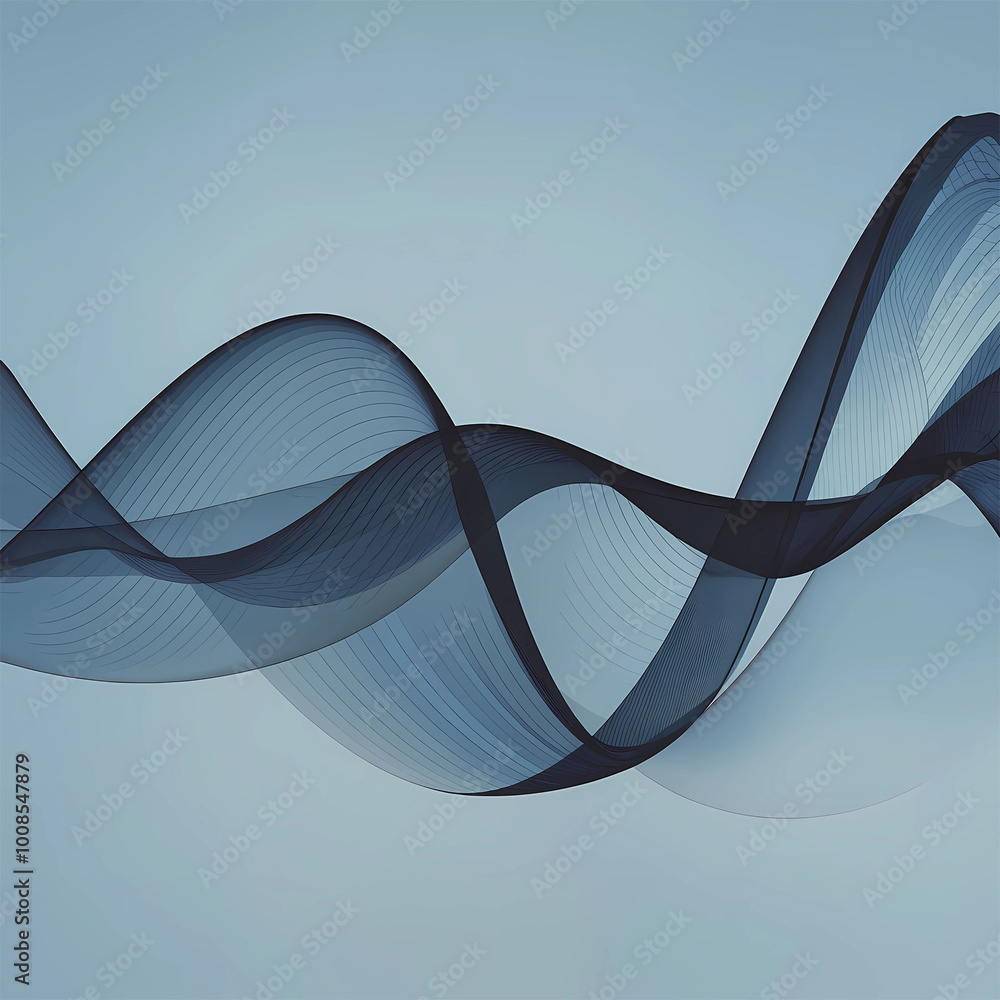 Poster transparent clear colorful glass or liquid waves. neon pattern abstract background. 3d rendering