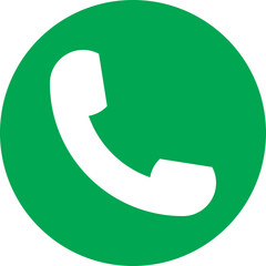 Green Phone Icon for Contact or Communication Apps