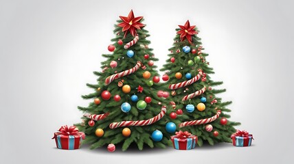 Fototapeta premium christmas tree with gifts