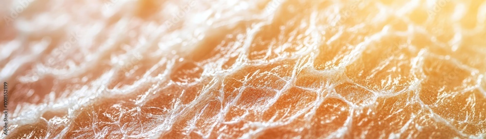 Poster close-up view of textured skin showcasing its intricate patterns and organic textures illuminated by