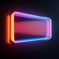 Fototapeta premium 3D Neon Sign Icon: Bright Advertising Display Illustration Logo