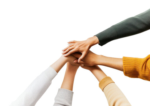 PNG Startup hands together teamwork collaboration cooperation.