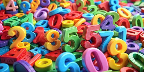 Fun and Colorful Cartoon Numbers for Educational Materials and Children's Learning Activities