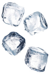Fototapeta premium PNG Four flying ice cubes accessories accessory gemstone.
