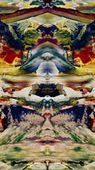 Fototapeta premium Abstract background wallpaper. Ethnic pattern. Mixtures of oil paint. Trendy hand painting canvas. Wall decor and Wall art prints Idea. 3D Texture. Art object
