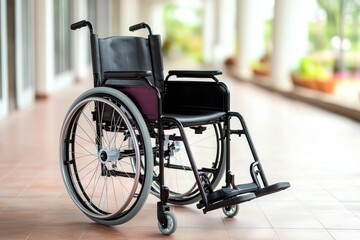 Fototapeta premium Innovative Wall-Mounted Wheelchair with Stair-Climbing Capability