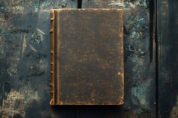A white book with a textured cover sits on a table next to a stack of books