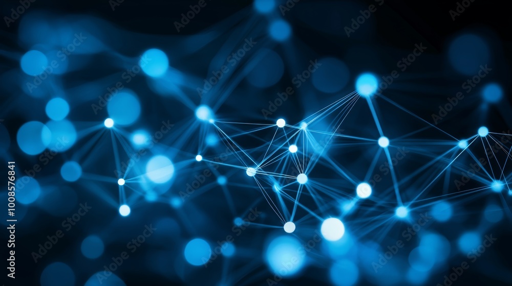 Poster quantum computing, futuristic data visualization, interconnected network, technological background