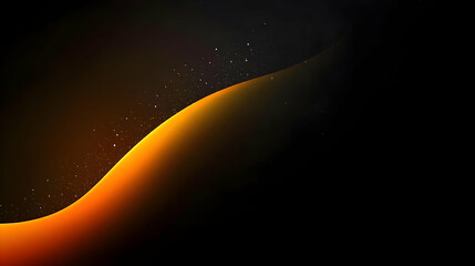 Fototapeta premium Abstract Golden Wave with Glowing Particles on a Black Background