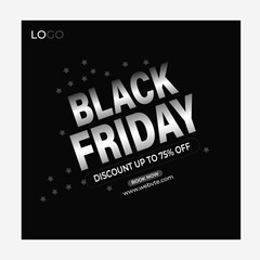 Black Friday super sale social media banner template