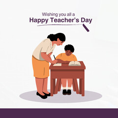 A Teacher's Day graphic in SVG format designed for social media, marketing, and branding purposes. Perfect for posters, celebratory posts, or promotional materials.