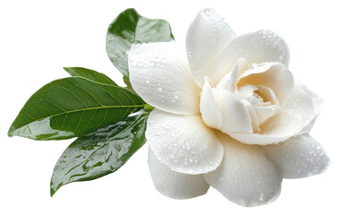 PNG Real gardenia flower petals leaves.