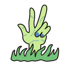 isolated halloween icon in vector. halloween design element. character in doodle style. minimalistic icon for website sticker logo mascot poster.