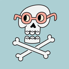 isolated halloween icon in vector. halloween design element. character in doodle style. minimalistic icon for website sticker logo mascot poster.