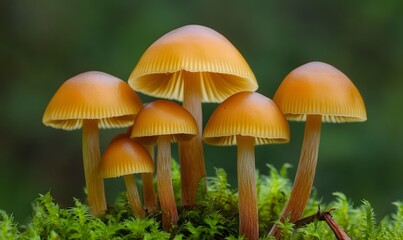 Fototapeta premium Mushrooms Growing in a Forest, Generative AI 