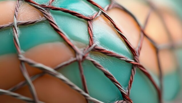 Close-Up of Skin with Stitches from Open Surgical Cut