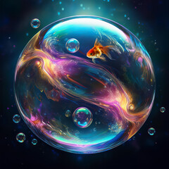 Fototapeta premium poisson, poisson rouge, aquarium, eau, balles, bulle, or, aquarium, animal, en verre, animal de compagnie, concept, saut, affaires, liquide, aquarium, char, sous-marin, nage, nager, sautant, clapoter,