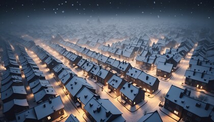 Heavy fog in the town illustration creepy background