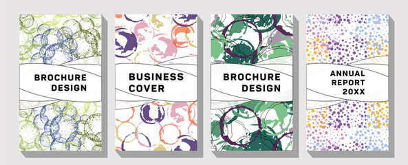  Dynamic colorful bouncing balls. Dance music event cover. Brochure template