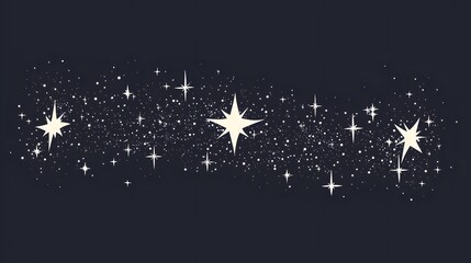 Fototapeta premium A starry night sky with sparkling stars and a dark backdrop.