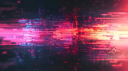 Fototapeta premium Abstract digital background with vibrant pink and blue tones depicting modern technology.