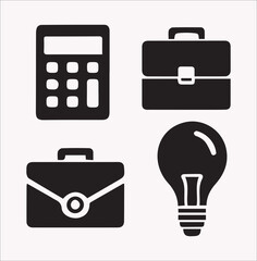 Business finace vector silhouette on a white background