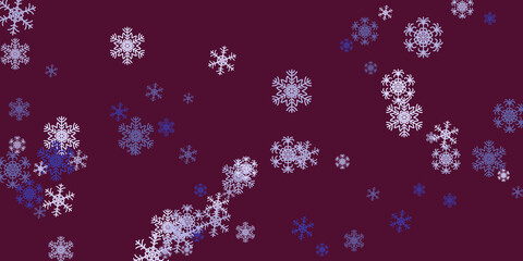 Christmas decoration with falling snow.Winter background.