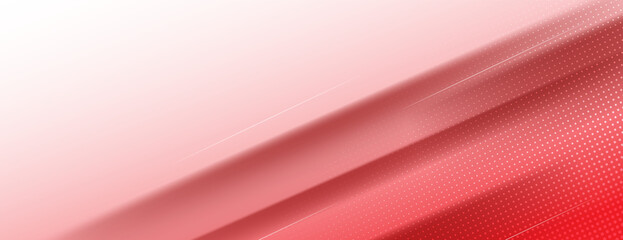 red and white background with diagonal stripes and halftone