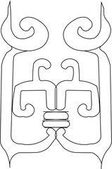 Vector sketch illustration silhouette design ornament ornament pattern classic vintage ethnic traditional