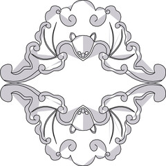 Vector sketch illustration silhouette design ornament ornament pattern classic vintage ethnic traditional