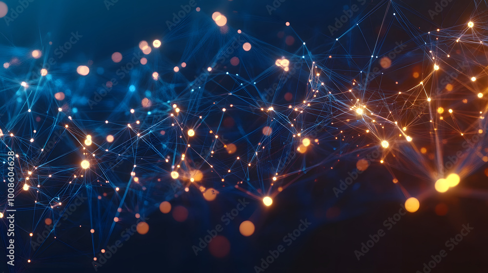 Poster structural connection of information. data transfer in network connection. abstract data background.