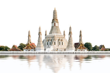 PNG Thai temple architecture building.