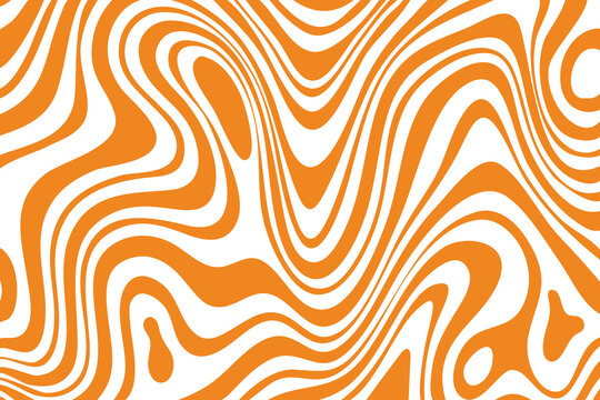 Caramel twisted stripes pattern. Abstract psychedelic candy colored background. Salted caramel sweets design print