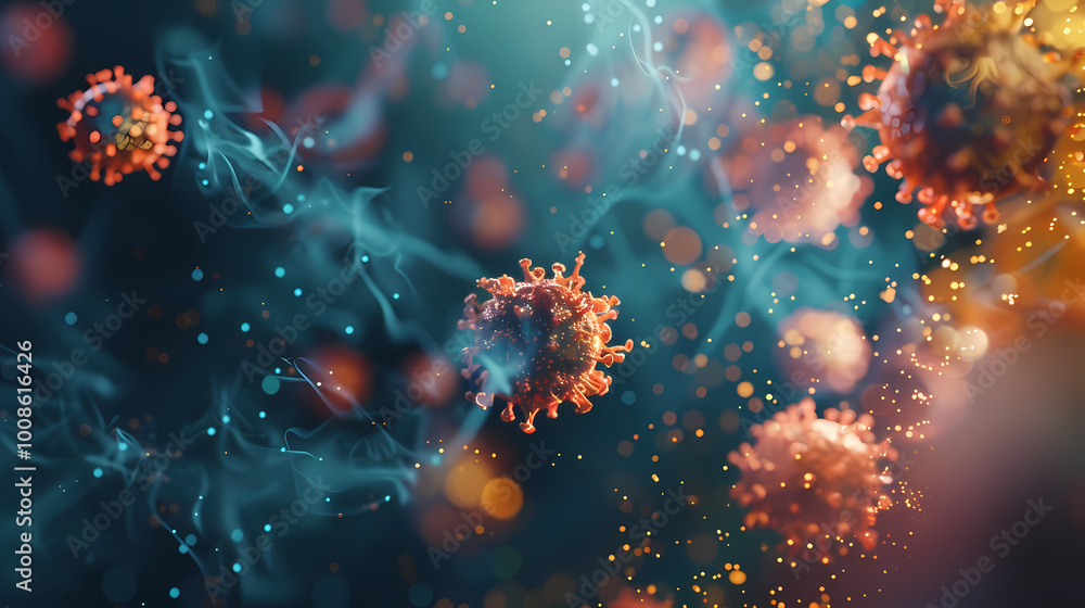Poster visualization of particle generated ai