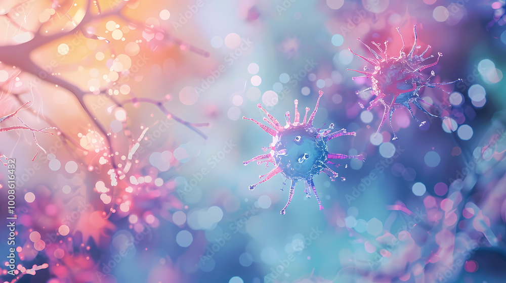 Poster abstract bokeh background generated ai