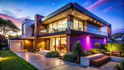 Fototapeta premium Modern Australian Home Design Showcasing Innovative Architecture and Sustainable Living Features
