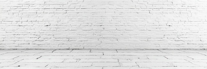 White Brick Wall Texture in Minimalist Style