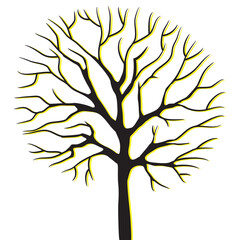 Obraz premium tree silhouette vector