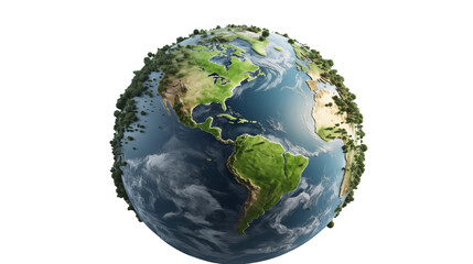 planet earth, Isolated on Transparent Background.