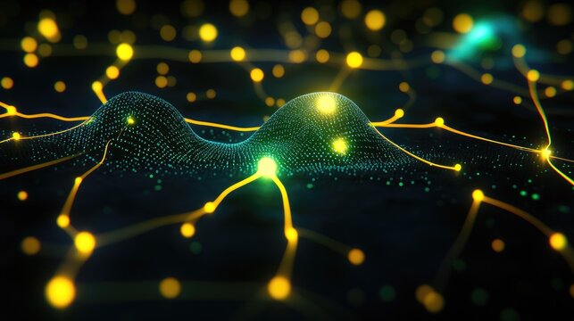 Glowing green binary code interwoven with digital noise on a grungy background, designed for a cyberpunk-themed mobile web banner or tech-inspired visual layout.