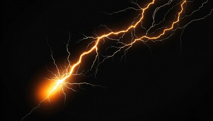 thunder lightning illustration black background